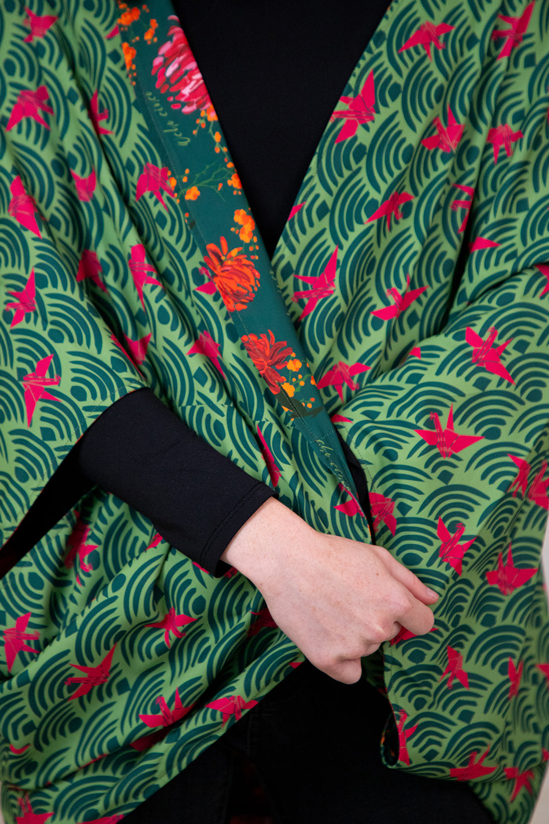 Kimono Nagoya Peonias Verde