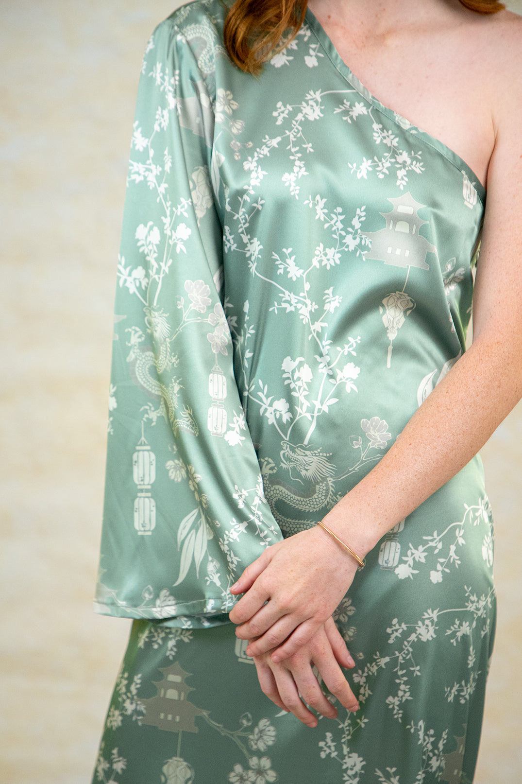 Vestido Pekin Dragon Menta
