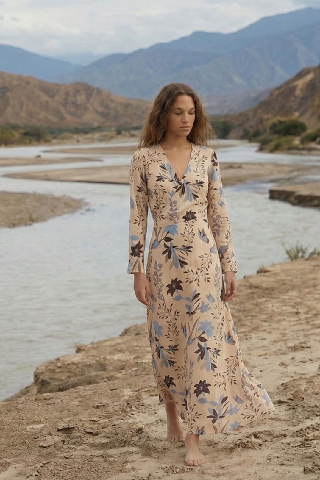 Vestido Senda Achira Cafe