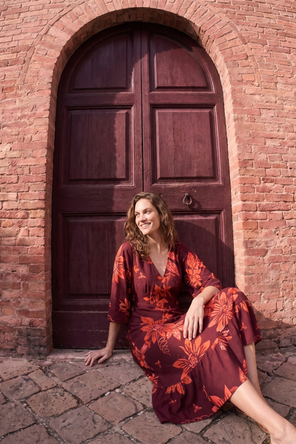 Vestido Magdalena Chulupa Burgundi