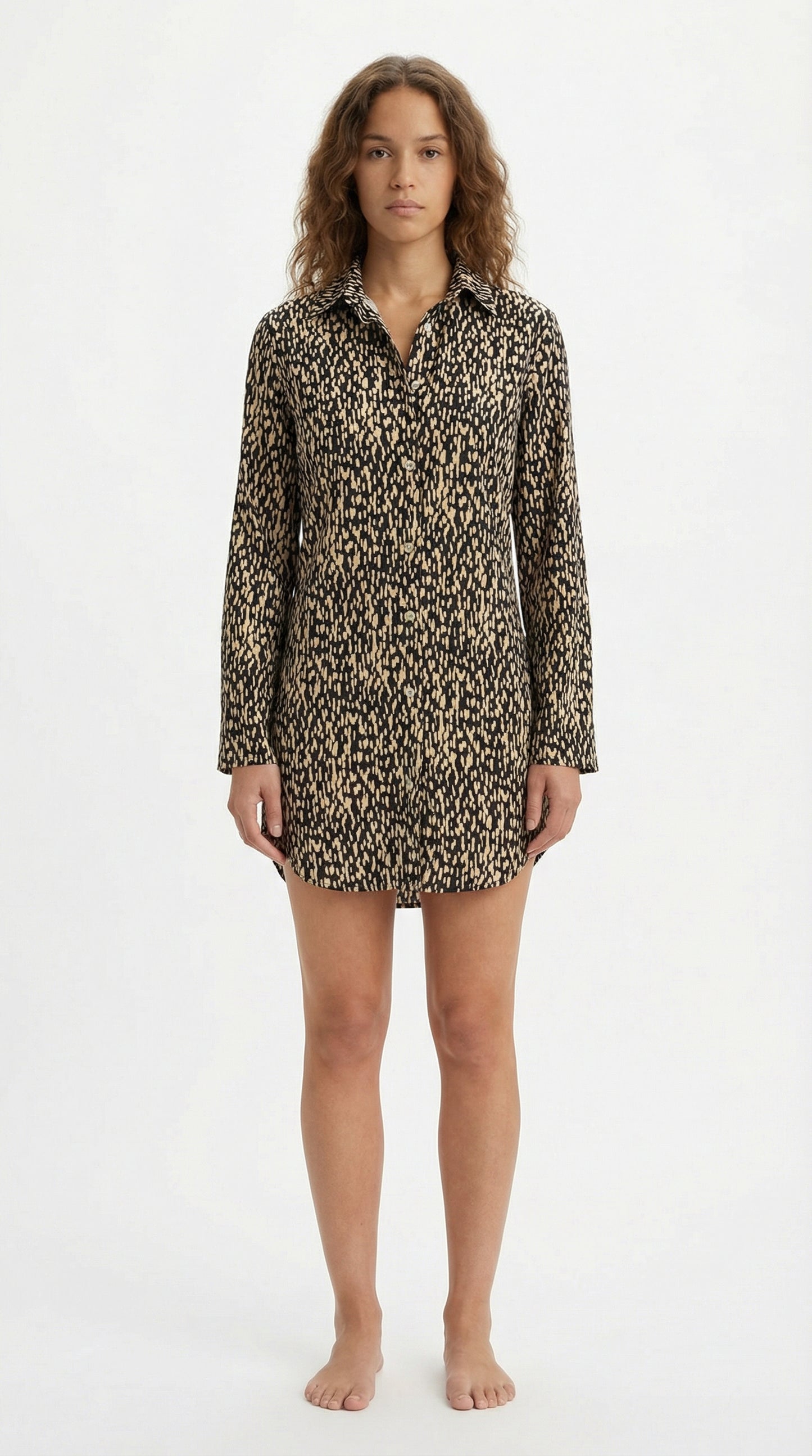 Vestido Suaza Puntos Negro