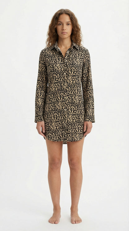 Vestido Suaza Puntos Negro