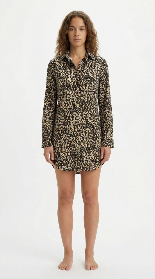 Vestido Suaza Puntos Negro