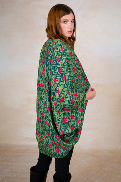 Kimono Nagoya Peonias Verde