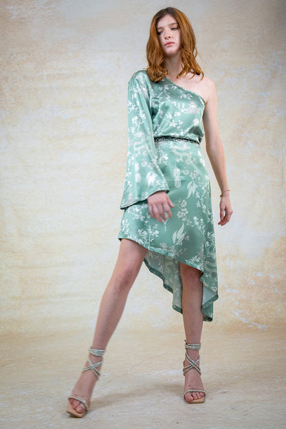 Vestido Pekin Dragon Menta