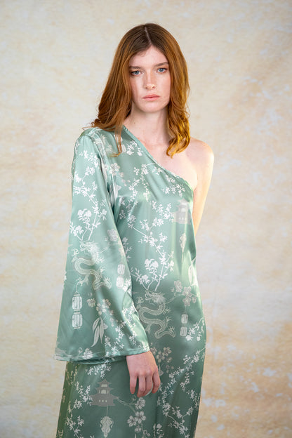 Vestido Pekin Dragon Menta