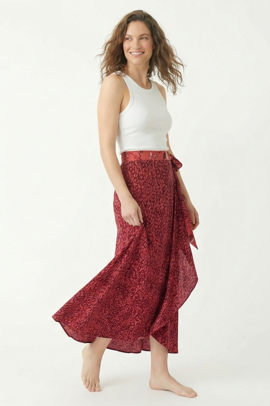 Falda Yuma Puntos Burgundi