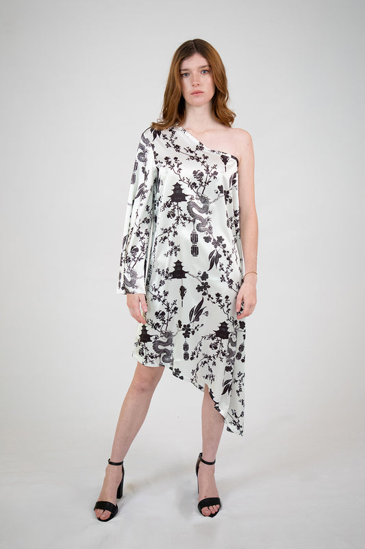 Vestido Pekin Dragon Blanco