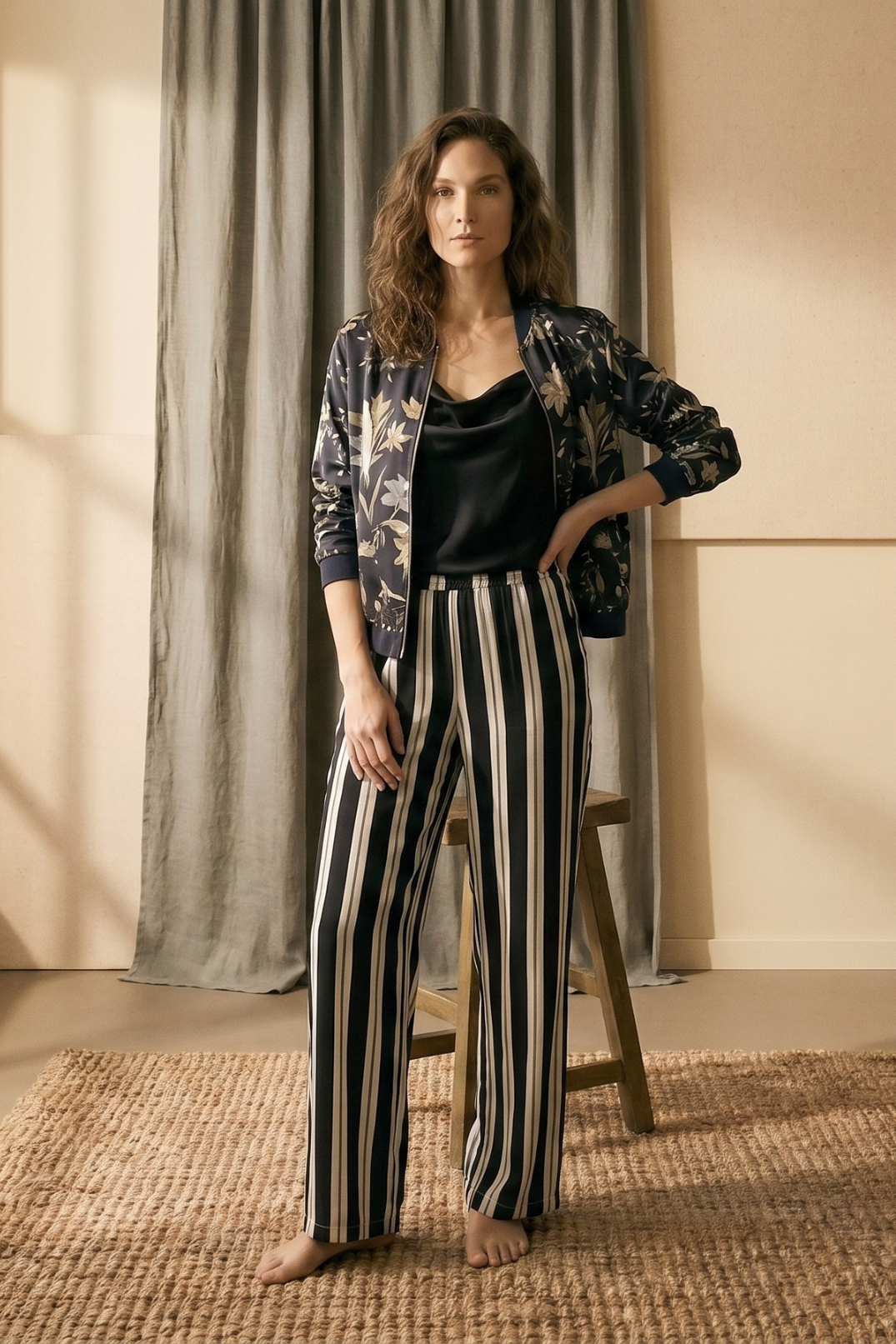 Pantalon Igua Rayas Negro