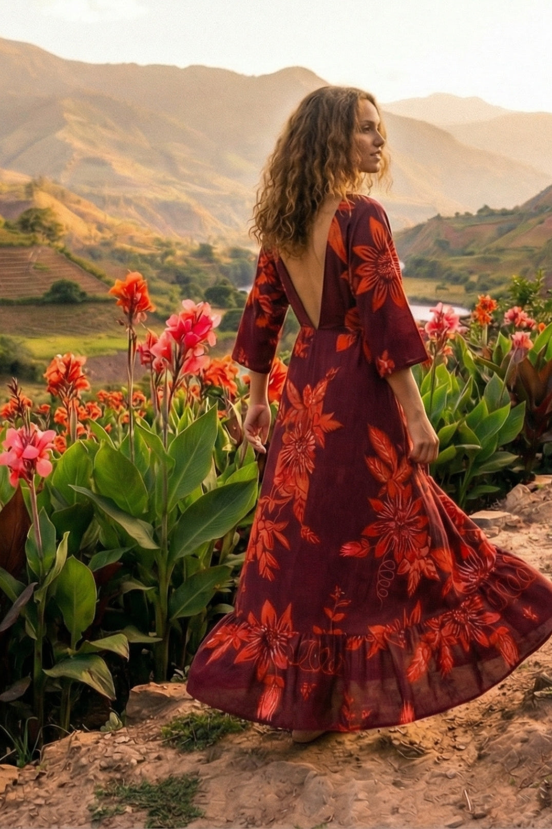 Vestido Magdalena Chulupa Burgundi