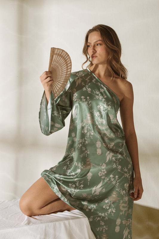 Vestido Pekin Dragon Menta