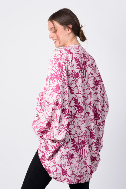 Kimono Maya Japonesas Rosado/Negro