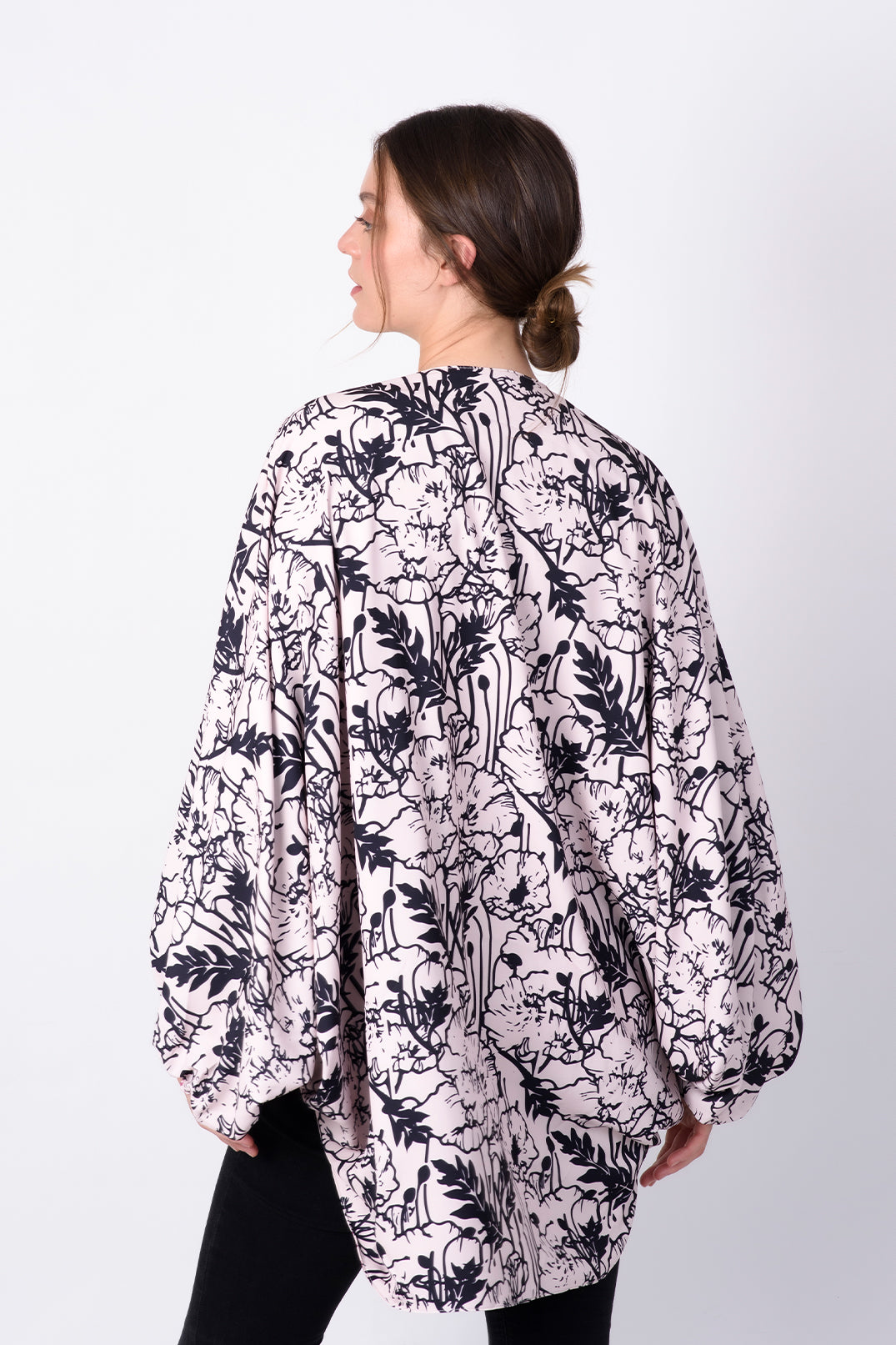 Kimono Maya Japonesas Rosado/Negro