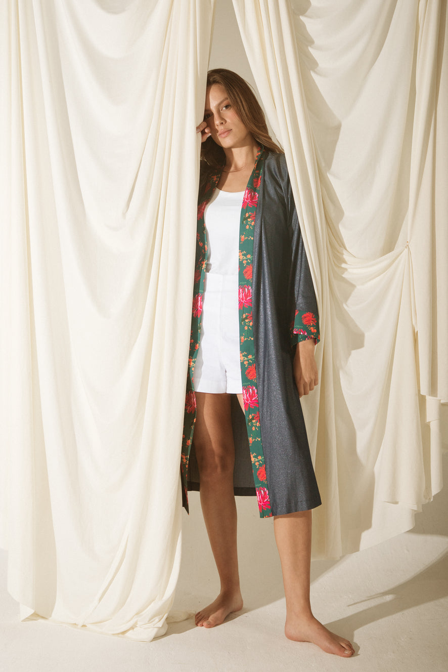 Kimono Tokyo Urbn Peonias Verde