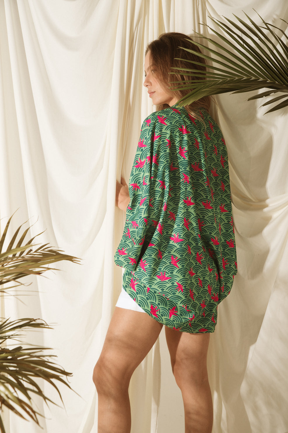 Kimono Nagoya Peonias Verde