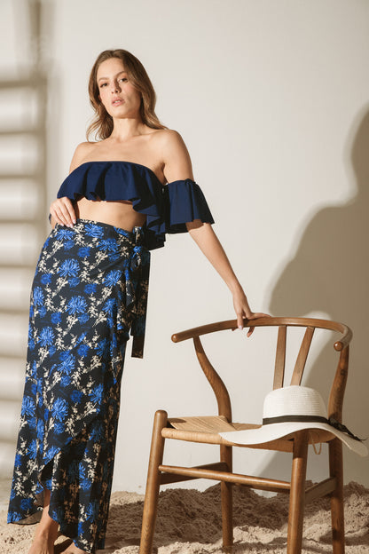 Falda Osaka Peonias Navy