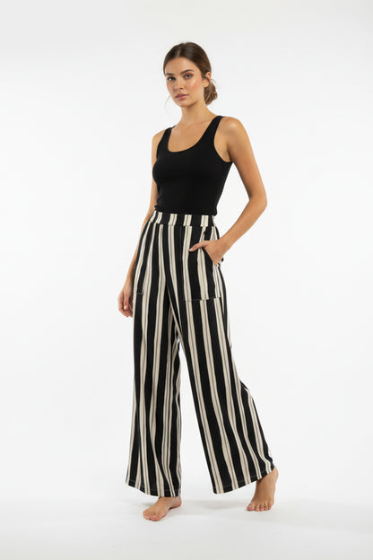 Pantalon Igua Rayas Negro